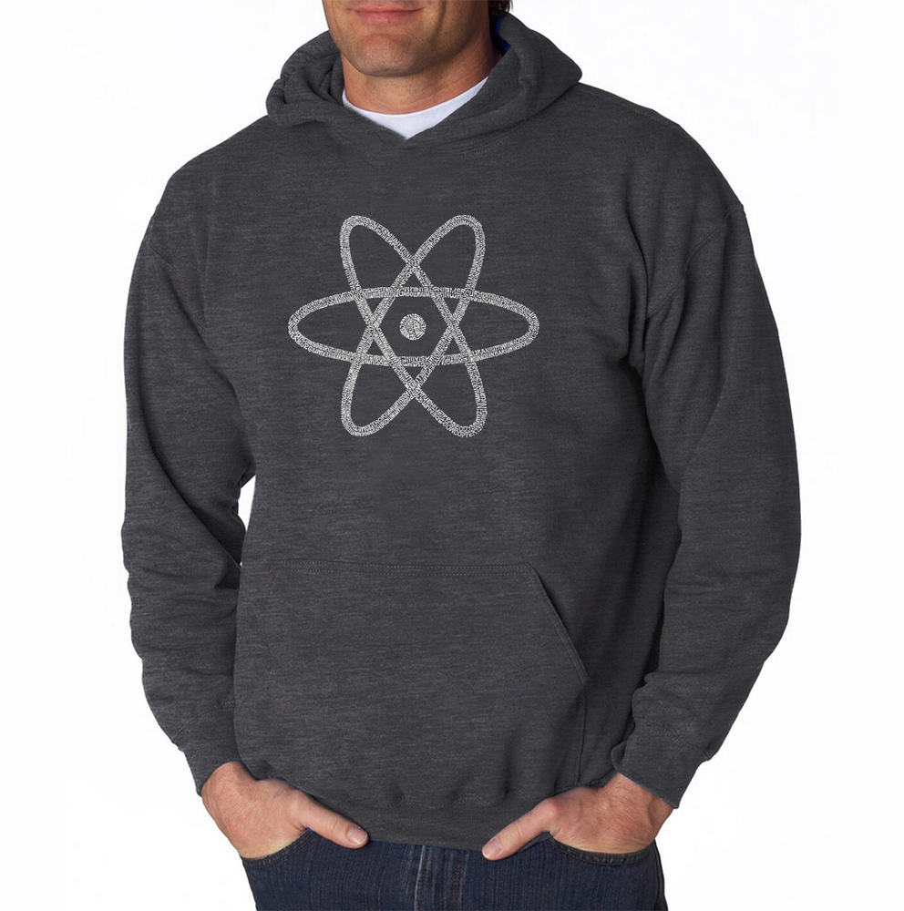Men's Word Art Hooded Sweatshirt - ATOM